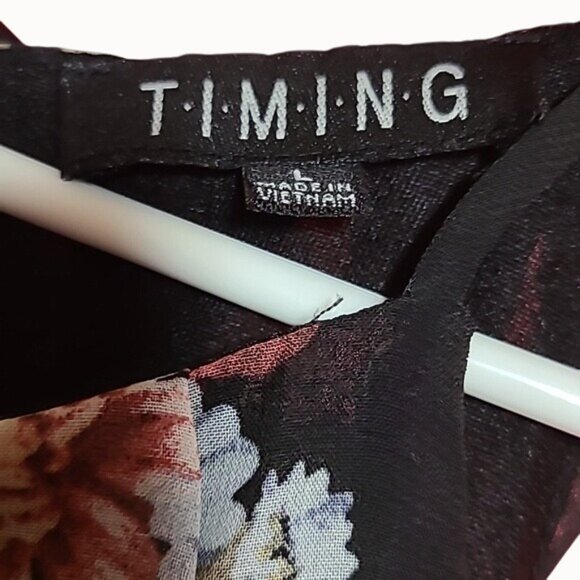 Timing Women's Size Large Cold Shoulder Flower Dress Country Bodycon - Picture 8 of 8